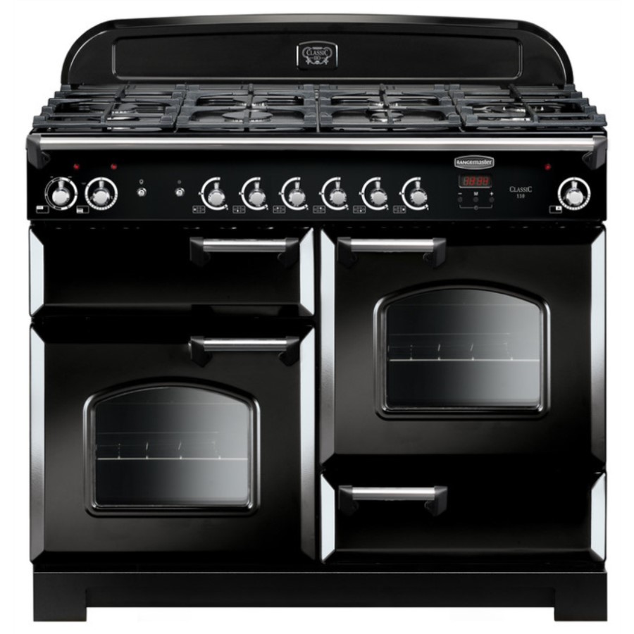 product image RangeM Class 110 DF Black Chrome H 90.5/93.0 cm x W 109.2 cm x D 60.8 cm