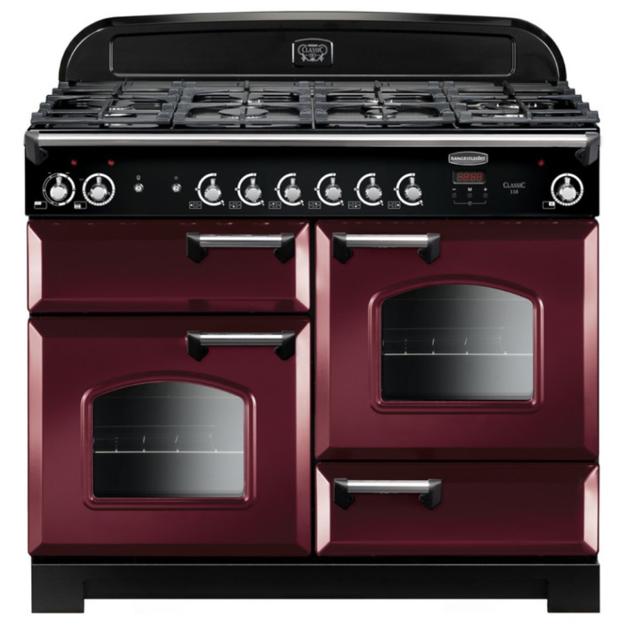 product image RangeM Class 110 DF Cranberry Chrome H 90.5/93.0 cm x W 109.2 cm x D 60.8 cm