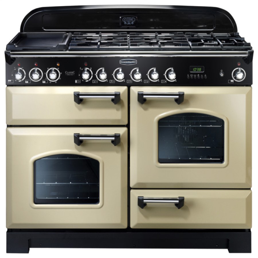 product image RangeMaster DL 110 D/Fuel Cream Chrome H 90.5/93.0 cm x W 99.4 cm x D 60.8