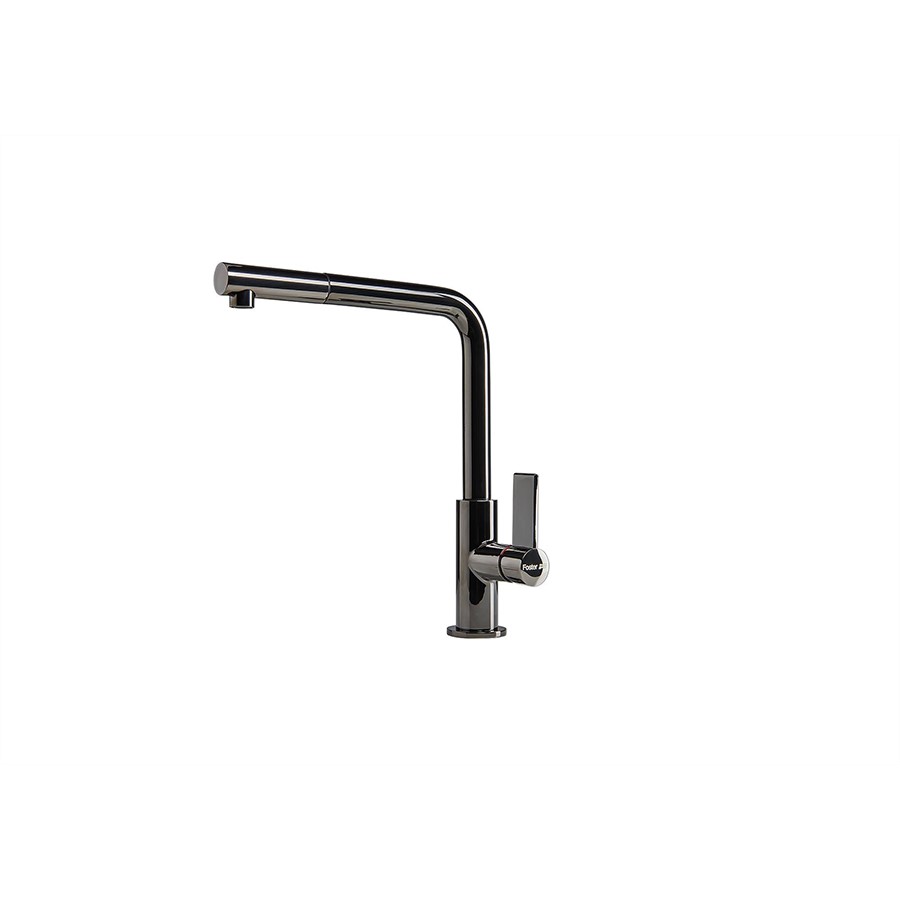 product image Foster Mixer Tap Omega Plus Gun Metal Single lever mixer tap with rotating barrel and extractable shower head.