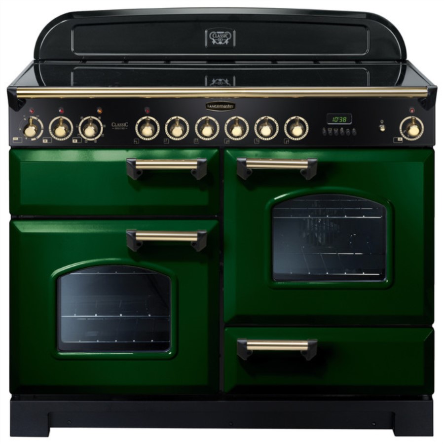 product image RangeM Class DL 110 CER. Green Brass H 90.5/93.0 cm x W 110.0 cm x D 60.8 cm