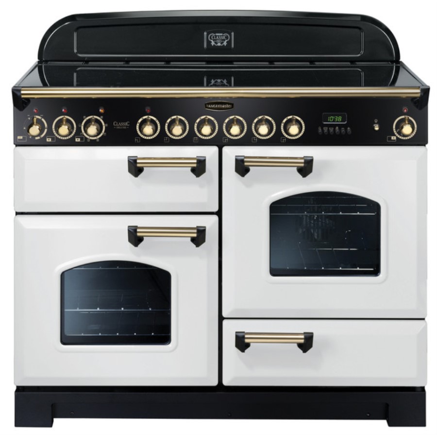 product image RangeM Class DL 110 CER. White Brass H 90.5/93.0 cm x W 110.0 cm x D 60.8 cm