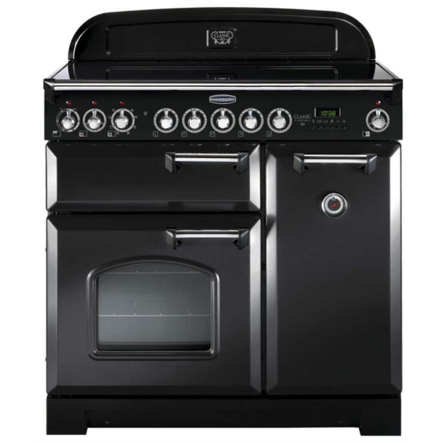product image RangeM Class DL 90 IND Charcl Blk/CHR UK H 90.5/93.0 cm x W 90.0 cm x D 60.8 cm