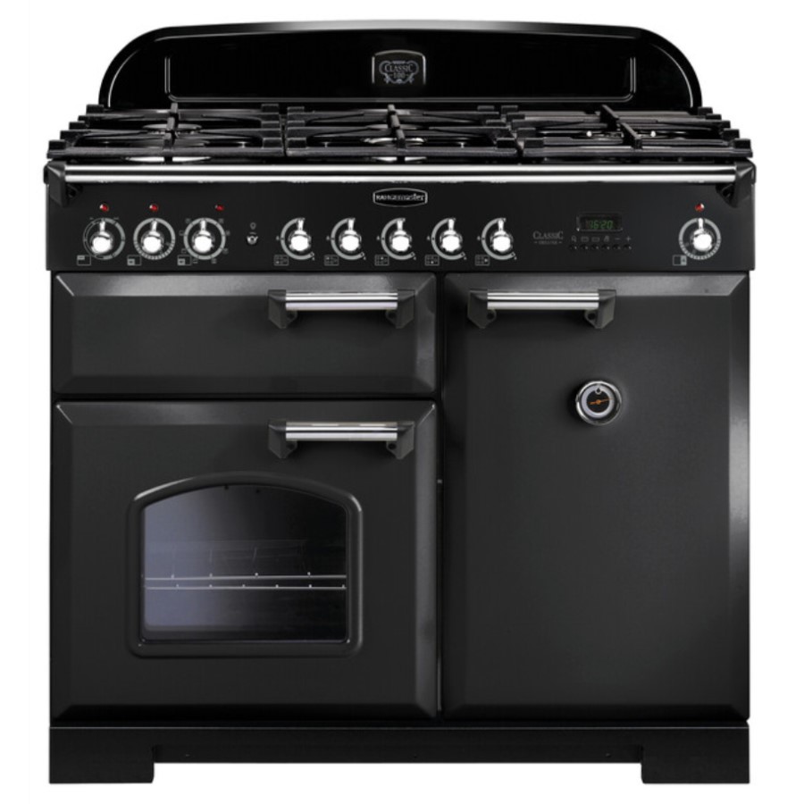 product image RangeMaster DL100 D/Fuel Char. Blk GB/I W: 90 cm - D: 67 cm - H: 90.5/93