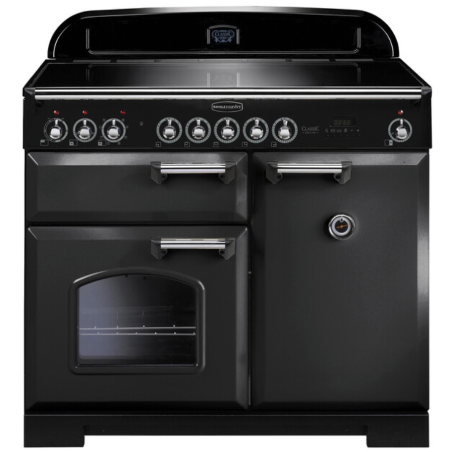 product image RangeMaster DL 100 Ind. Charc/Blk Chrome W: 99.4 cm - D: 60.8 cm - H: 90.5 / 93 cm