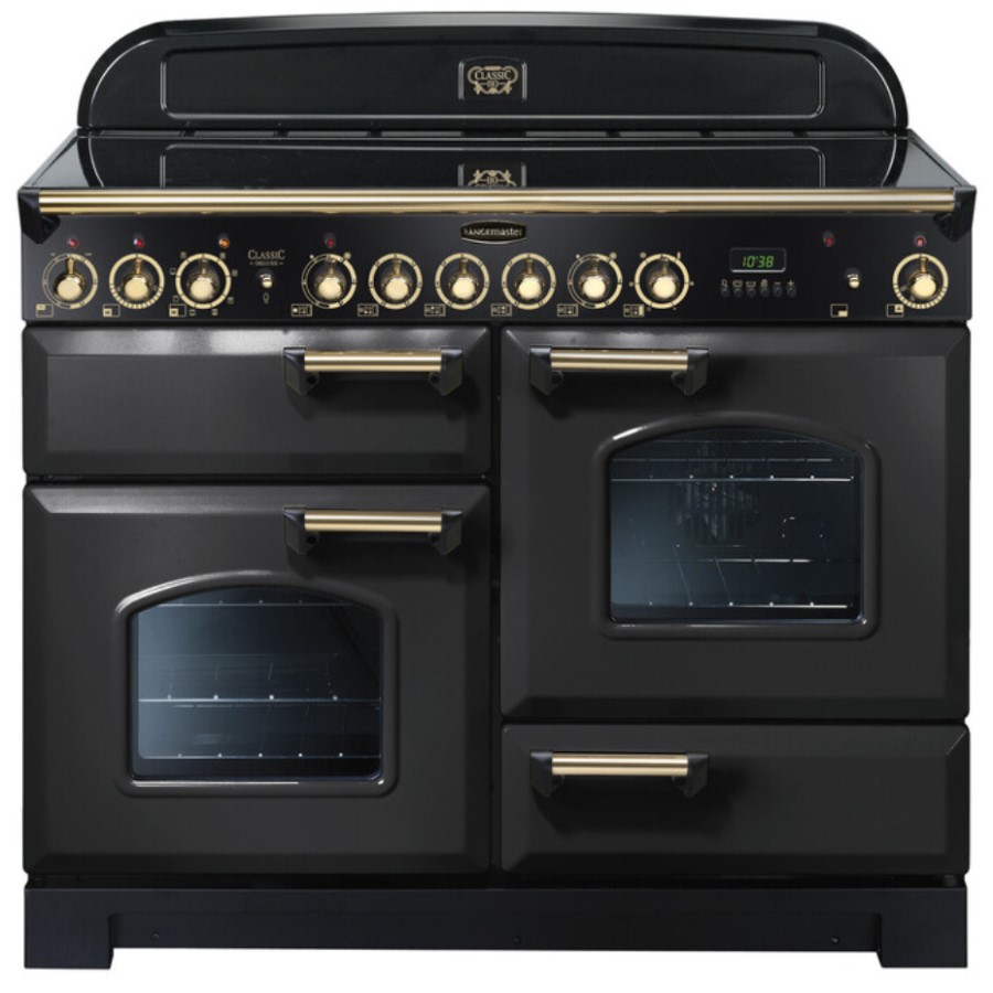 product image RangeM Class DL 110 CER. CHAR. Blk/Brass H 90.5/93.0 cm x W 110.0 cm x D 60.8 cm