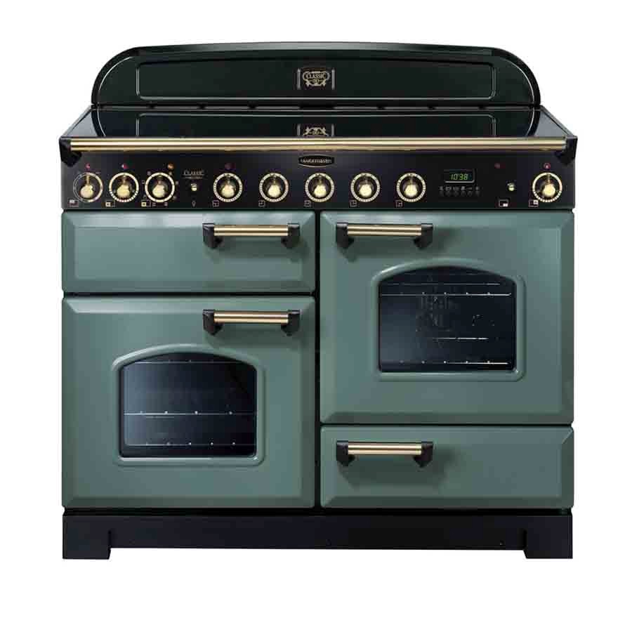 product image RangeM Class DL 110 IND Min Grn/Brass GB H 90.5/93.0cm x W 110.0cm x D 67.0cm