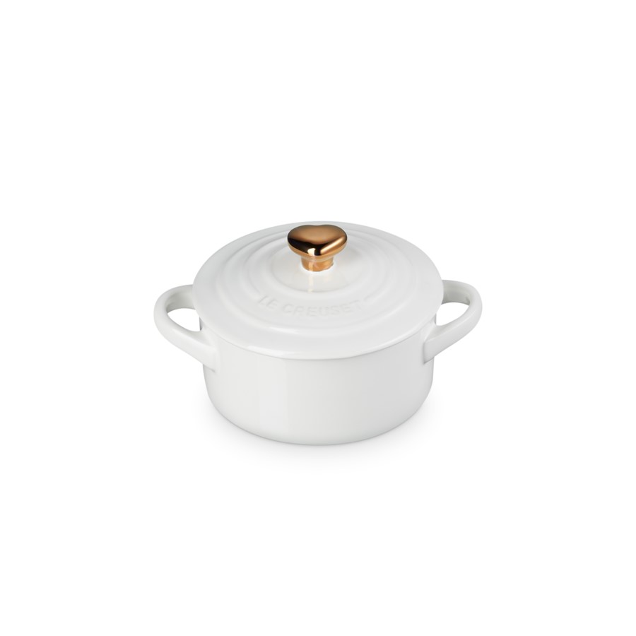 product image Le Creuset Rd Cocotte Hrt Knob Wht 10 cm 