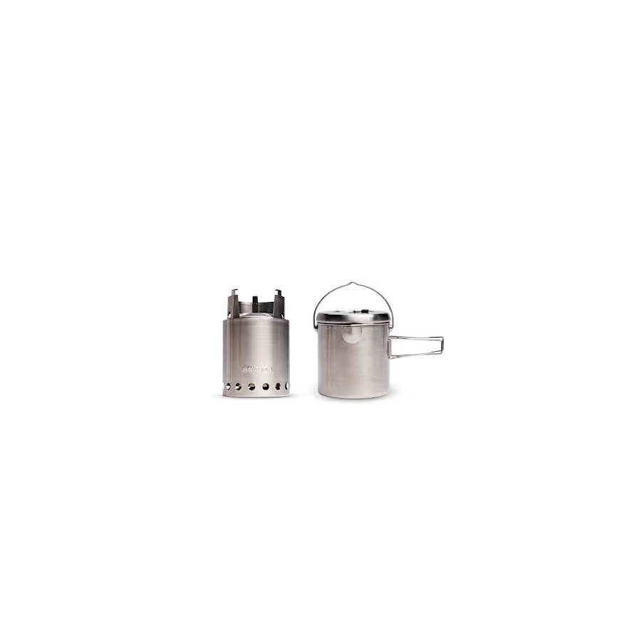 product image Solostove Titan + Pot 1800 POT     : H 15.5cm x W 14.0cm x D 14.0cm 
STOVE : H 20.1cm x W 12.9cm x D 12.9cm
