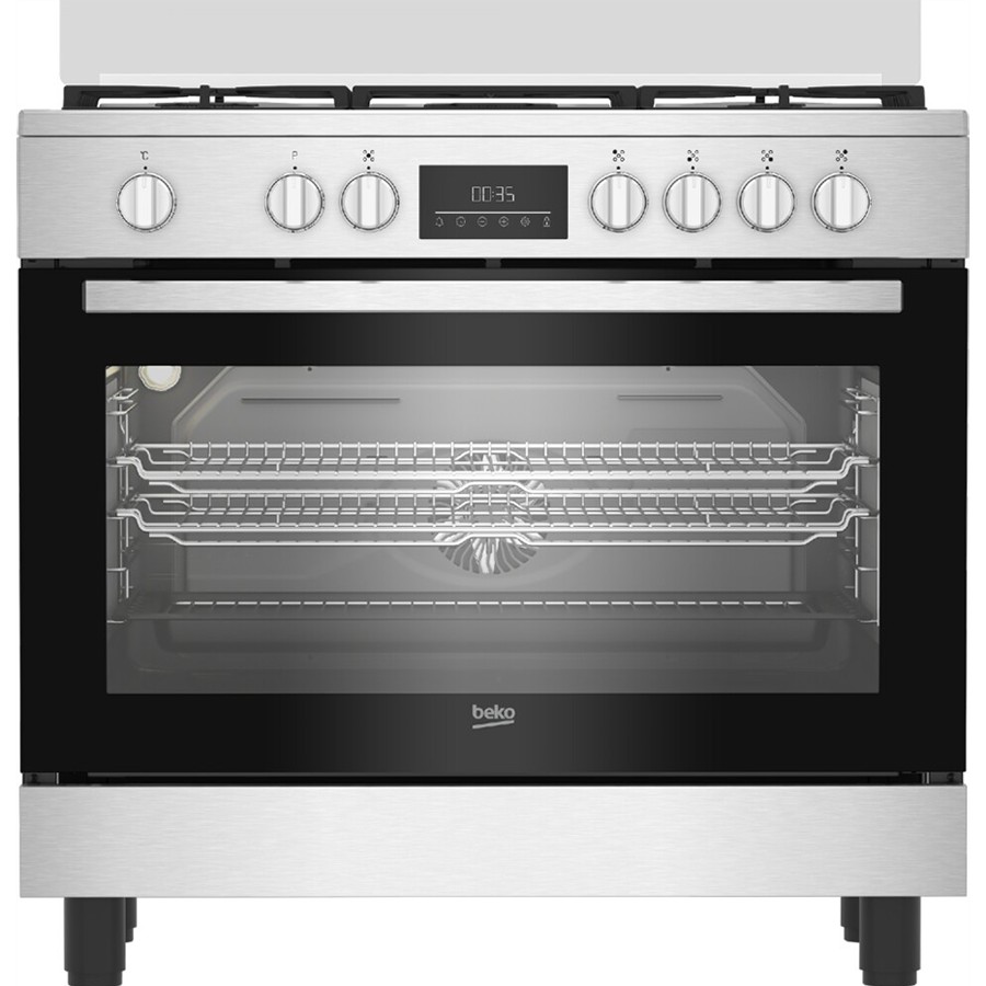 product image Beko Cooker Dual Fuel 5 Burners 90 cm H 90cm x W 90cm x D 60cm
