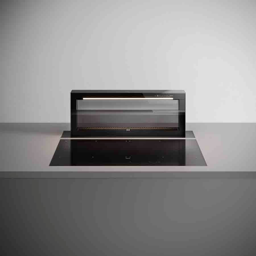 product image Falmec Hood Level EU Black Glass 90 cm RAL 9005 220-240V ~ 50-60Hz 800 m3/h WITHOUT FILTER FALMEC PACK