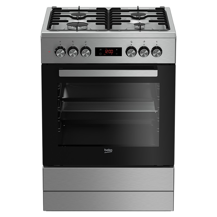 product image Beko Cooker Dual Fuel Black & S/Steel H 85cm x W 60cm x D 60cm