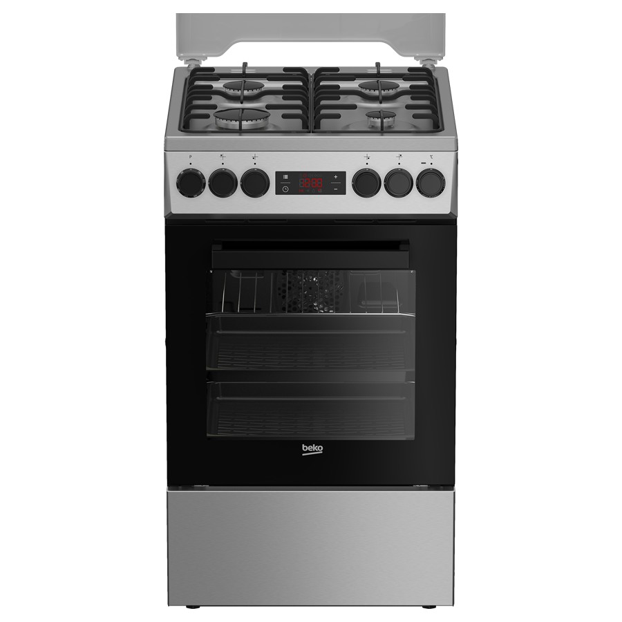 product image Beko Gas Cooker Black S/Steel 4 Burners H 85cm x W 50cm x D 60cm