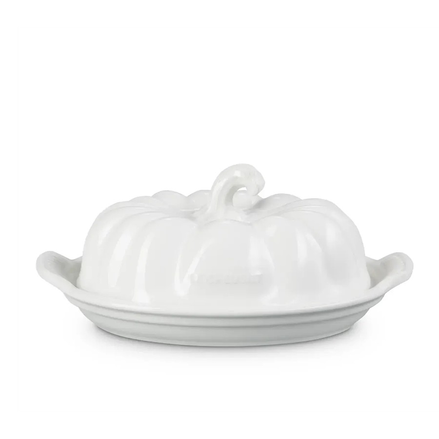 Le Creuset Pumpkin Butter Dish White Image