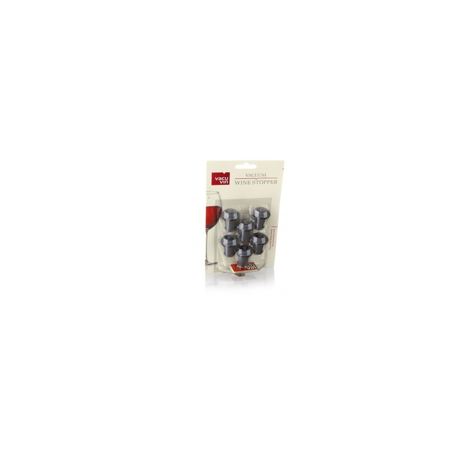 product image Vacuvin Wine Stoppers Grey Set of 6 