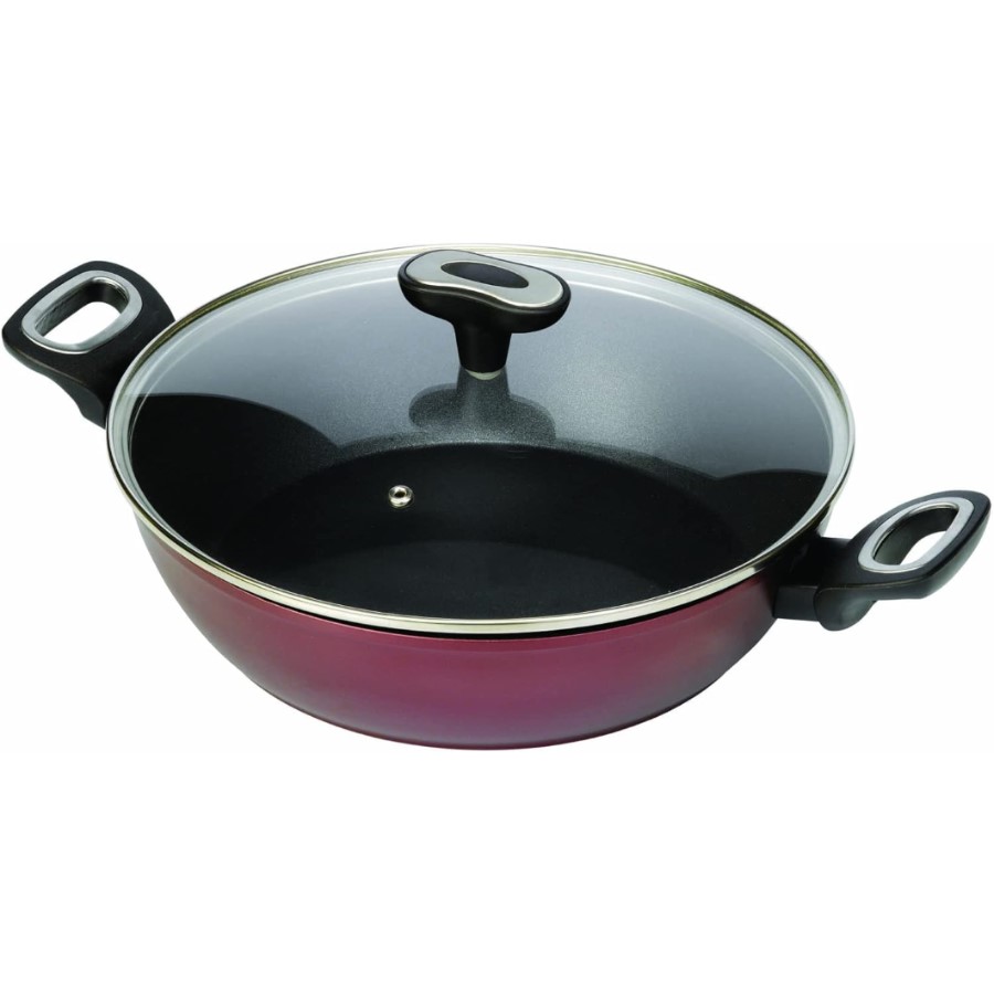 product image Jata Aluminium Deep Fry Pan  28 cm Induction with Glass Lid