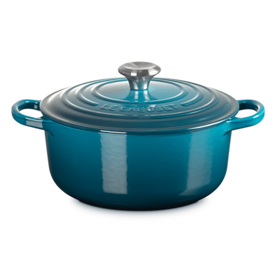 Le Creuset Round Casserole Dp/Teal 20 cm Image