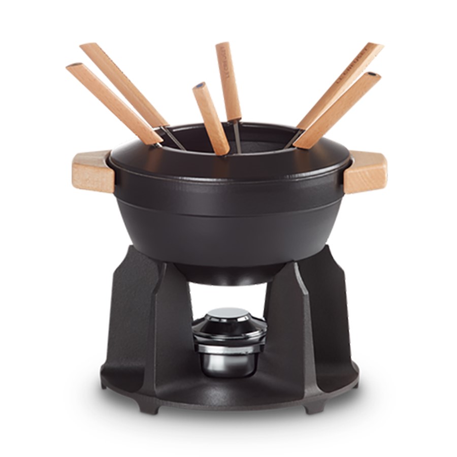 product image Le Creuset Cheese & Meat Fondue St/Blk 2 L