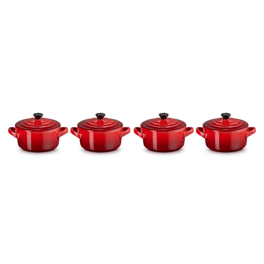 product Le Creuset Round 4 Mini Cocottes Cerise
