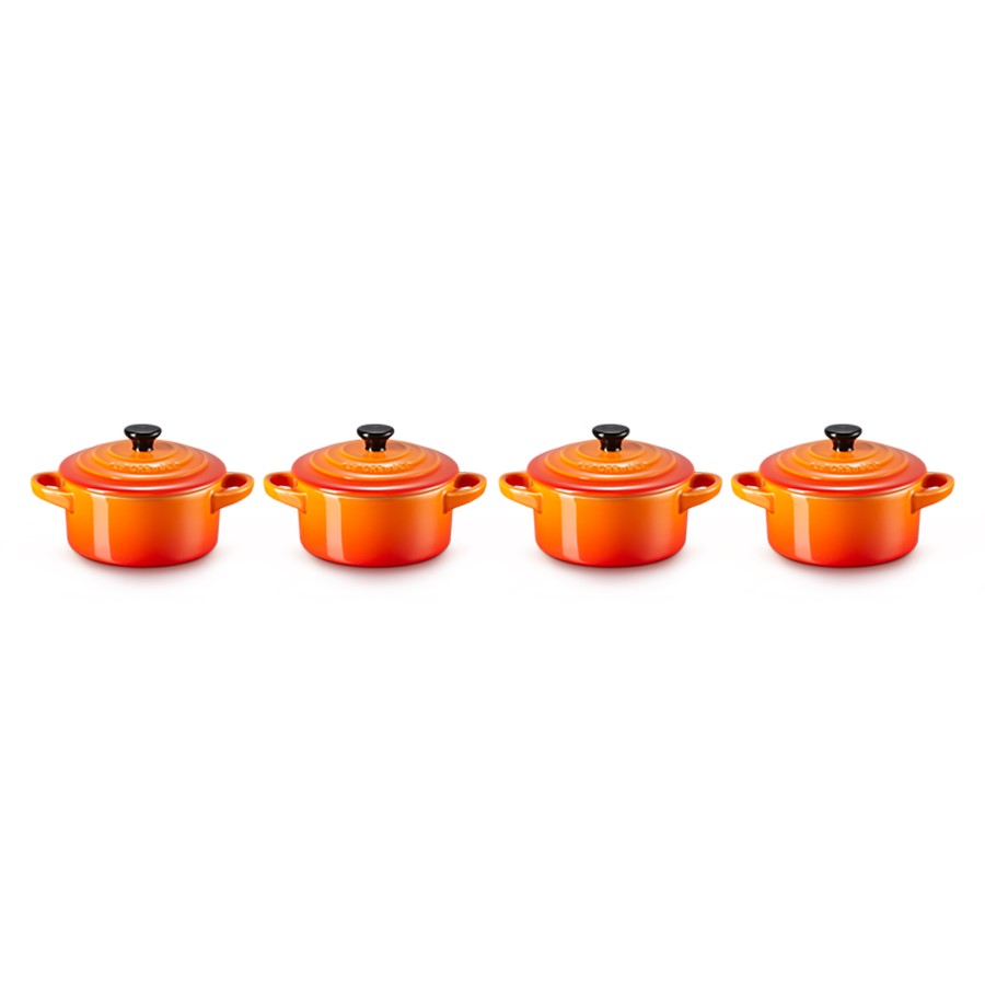 Le Creuset Round 4 Mini Cocottes Flame Image