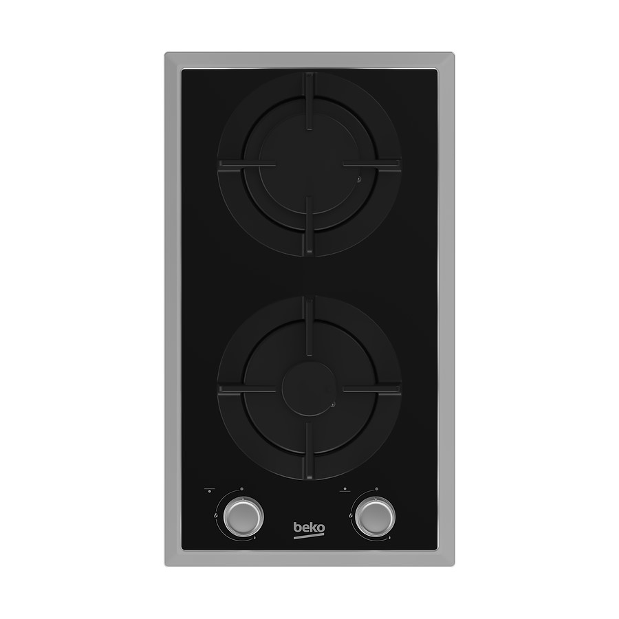 product image Beko Hob Gas 2 Burner Black H 5.2cm x W 28.8cm x D 51cm