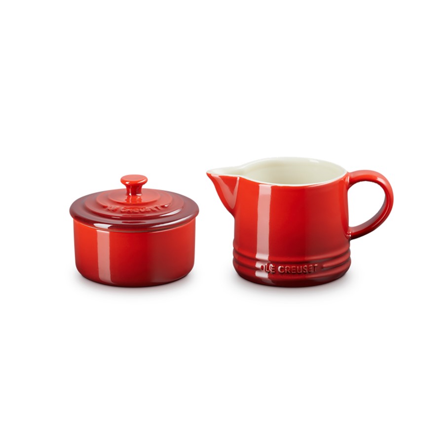 product image Le Creuset Milk & Sugar Set Cerise Jug 300 ml, Sugar 200 ml