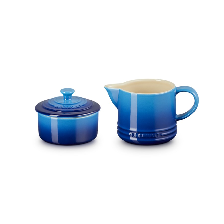 Le Creuset Milk & Sugar Set Azure Blue Image