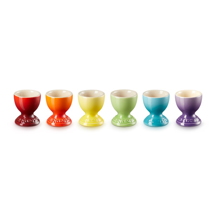 product image Le Creuset Rainbow Set of 6 Egg Cups 