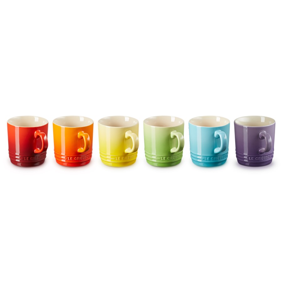 product image Le Creuset Capp. 6 Mugs Rainbow 200 ml 