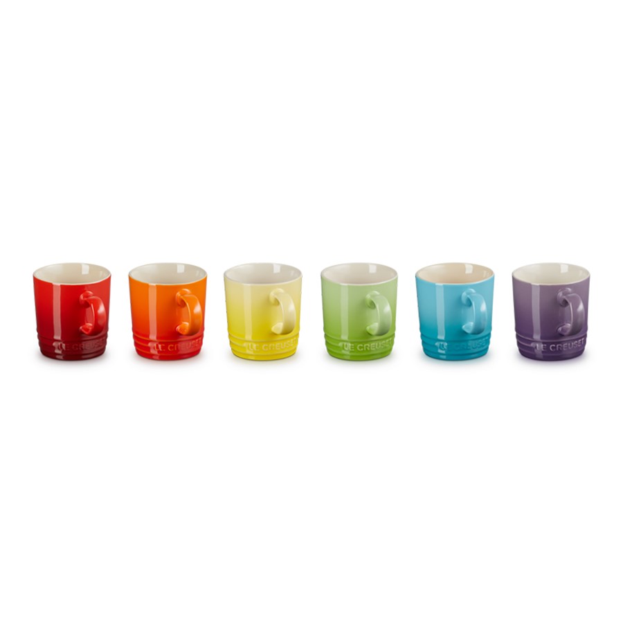 product image Le Creuset Espresso 6 Mugs Rainbow 100ml 