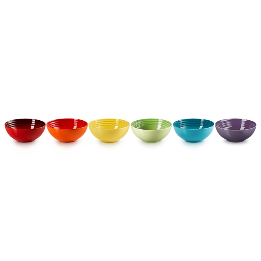 product image Le Creuset Set of 6 Cereal Bowls Rainbow 