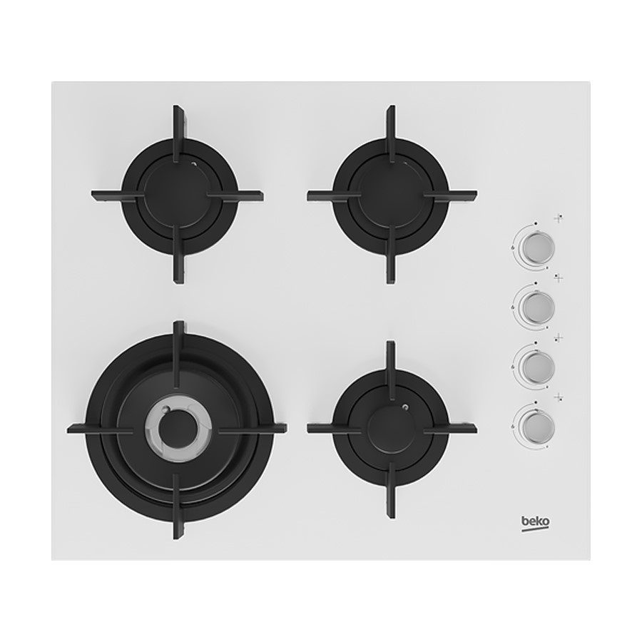 product image Beko Hob Gas 4 Burners White 59 cm H 4.6cm x W 59cm x D 52.4cm