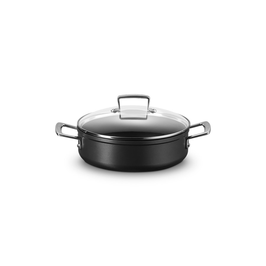 product image Le Creuset Sauteuse w/Glass Lid Blk 24cm 