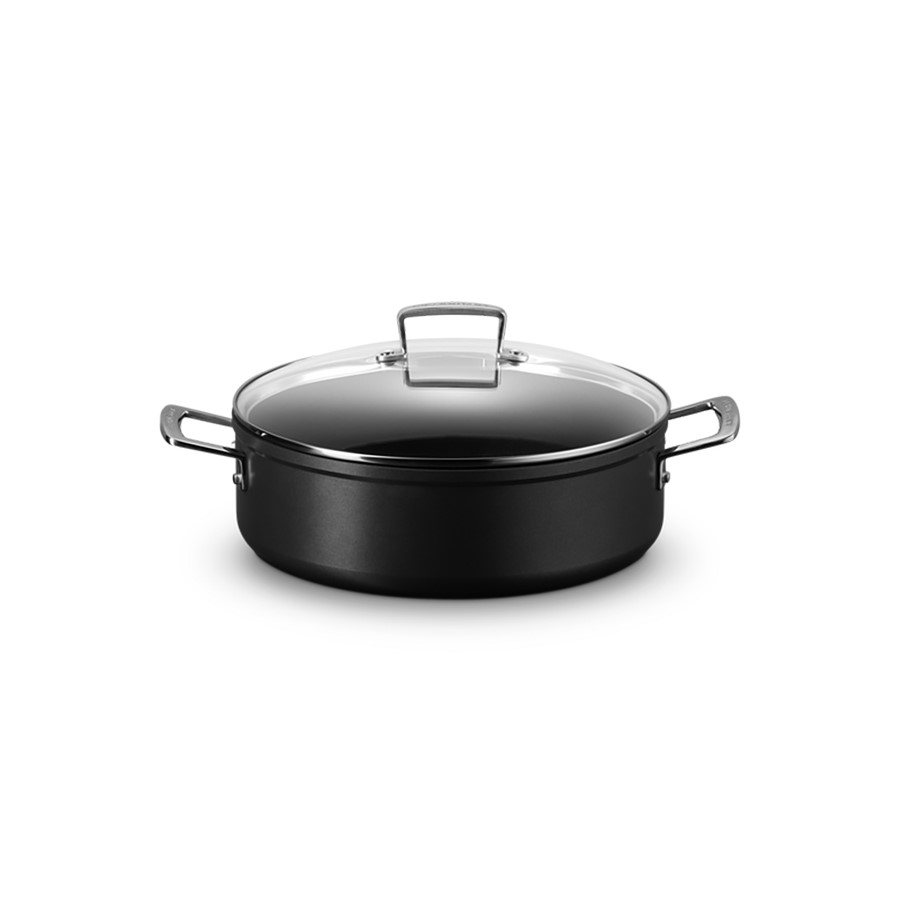 product image Le Creuset Sauteuse w/Glass Lid Blk 28cm 