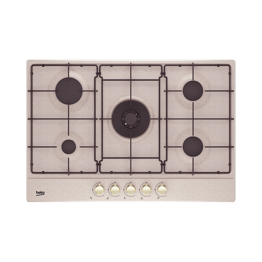 product image Beko Hob Gas 5 Burner White 75 cm H 4.6cm x W 51cm x W 75cm