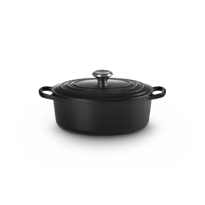 Le Creuset Oval Casserole Satin Blk 27cm Image