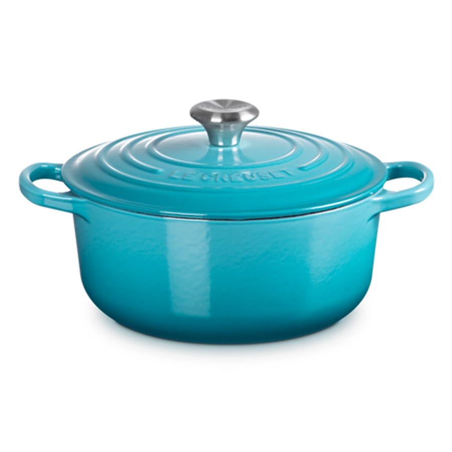Le Creuset Round Casserole Teal 20 cm Image