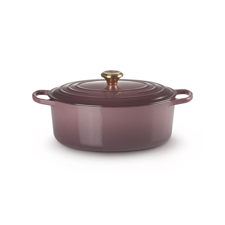 Le Creuset Oval Cass. Fig Gold Knob 31cm Image