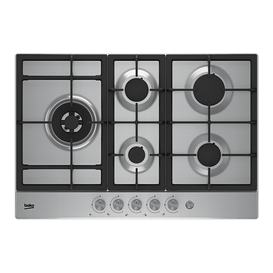 product image Beko Hob Gas 5 Burner Inox 75 cm H 4.6cm x W 75cm x D 51cm