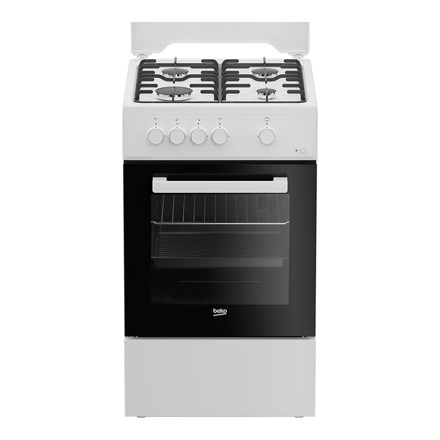 product image Beko Cooker Gas White H 85cm x W 50cm x D 60cm