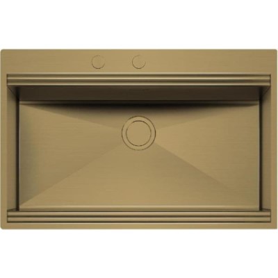 product image Foster Sink Milanello Gold 81 x 52 cm 8100602 Black Grid Milanello Gold 
8407121 Gold Automatic waste Fitting
