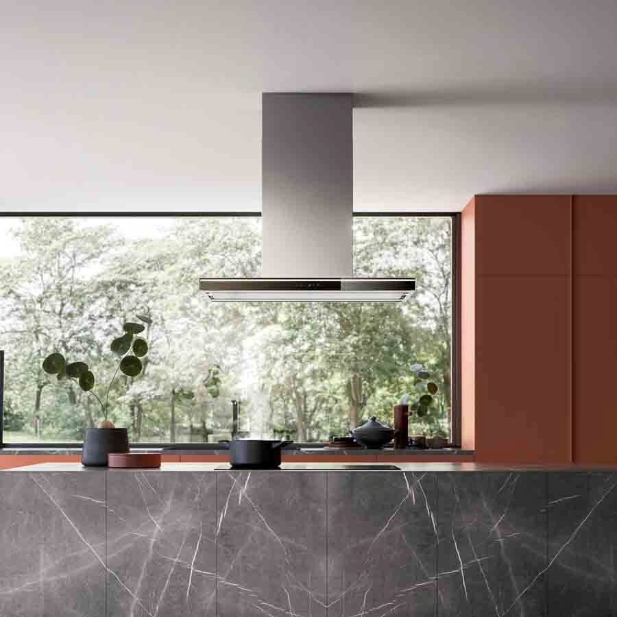 product image Falmec Hood Lumina Evo Glass Inox 90 cm E.P.CAP. C0001 Finishing Stainless Steel 220-240V 50-60Hz 800 m3/h Without Filter