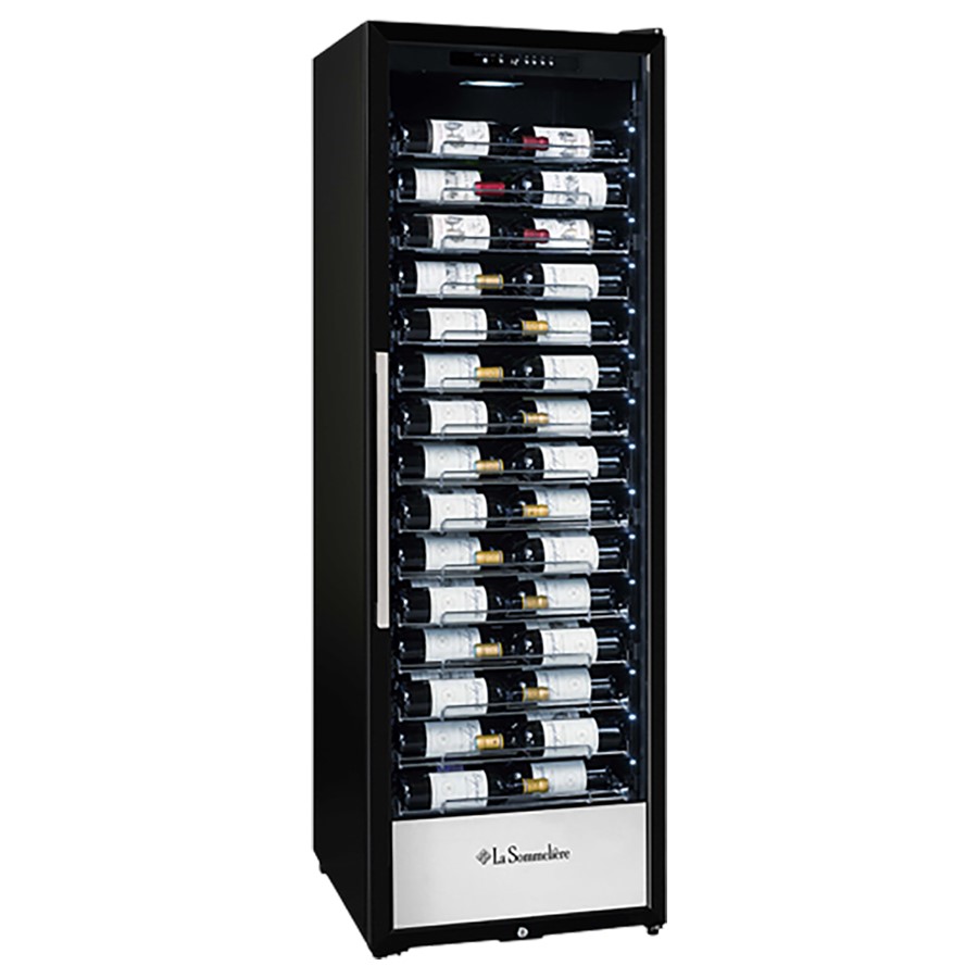 product image Sommeliere Wine Cellar Glass Door Black H 184.5cm x W 59.5cm x D 67.5cm