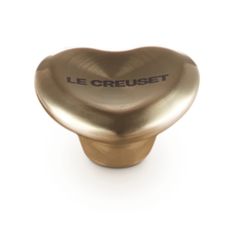 product image Le Creuset Light Gold Heart Knob 47mm 