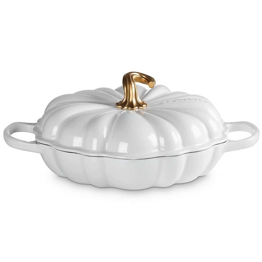 product image Le Creuset Pumpkin Braiser White 28 cm 