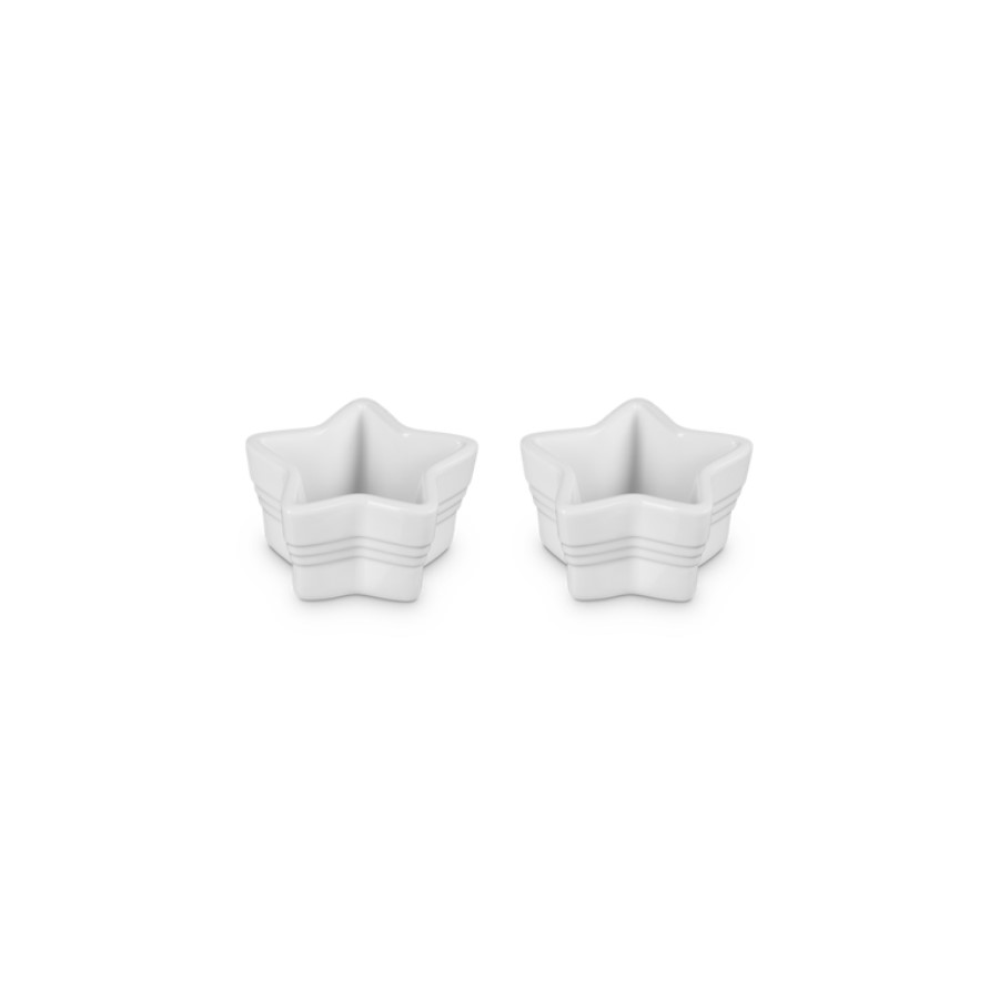 product image Le Creuset Set of 2 Star Ramekins White 