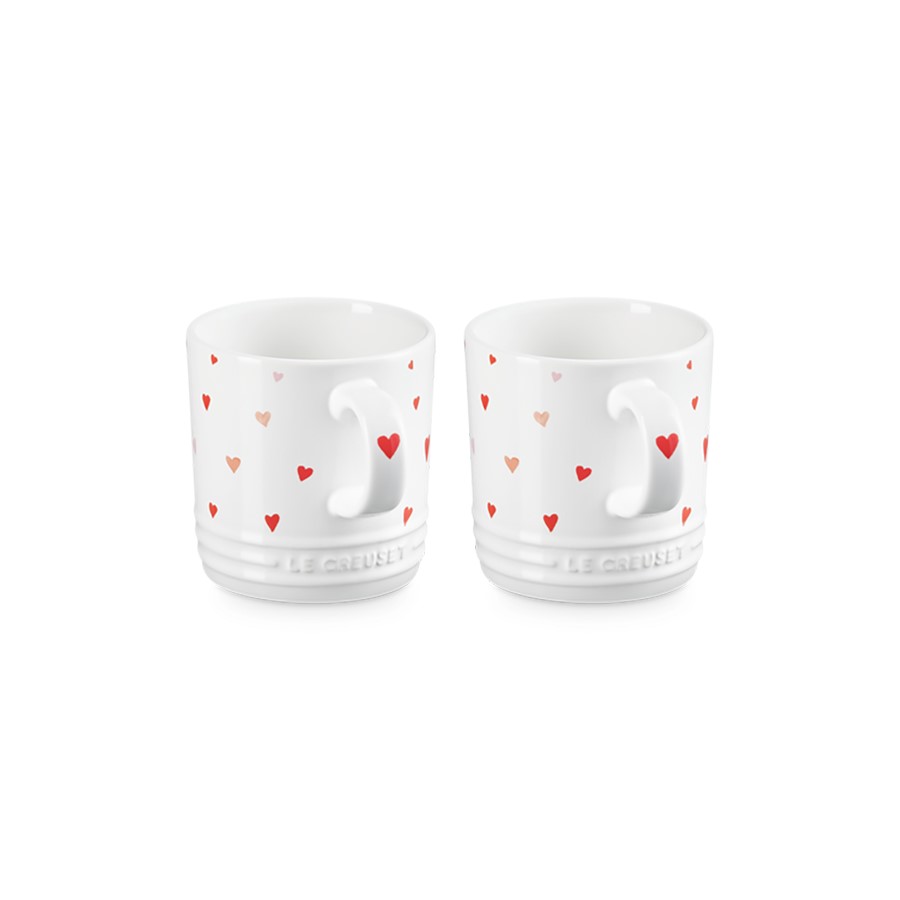 product image Le Creuset 2 White Heart Mugs 350 ml. 